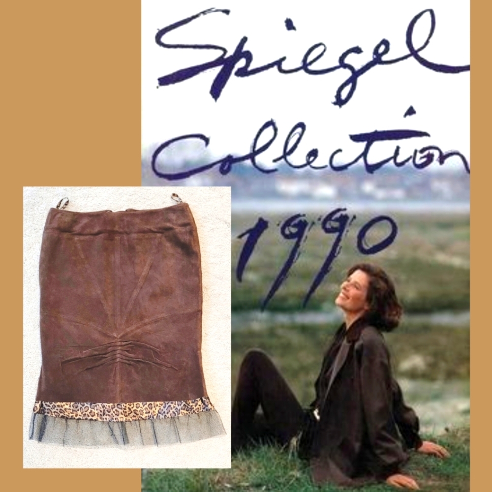 SPIEGEL Vintage suede skirt 🤎